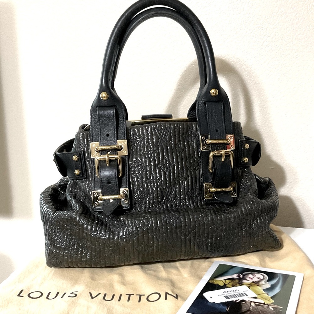 Rare Limited Louis Vuitton Biker Monogram Motard Lambskin Noir Satchel